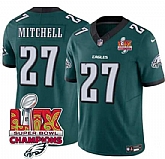 Men & Women & Youth Philadelphia Eagles #27 Quinyon Mitchell Green 2025 Eagles Logo Super Bowl LIX Patch New F.U.S.E. Vapor Untouchable Limited Stitched Jersey Dzhi,baseball caps,new era cap wholesale,wholesale hats